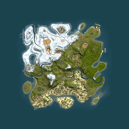 Rust map seed 554468568, 3500x3500m top-down preview