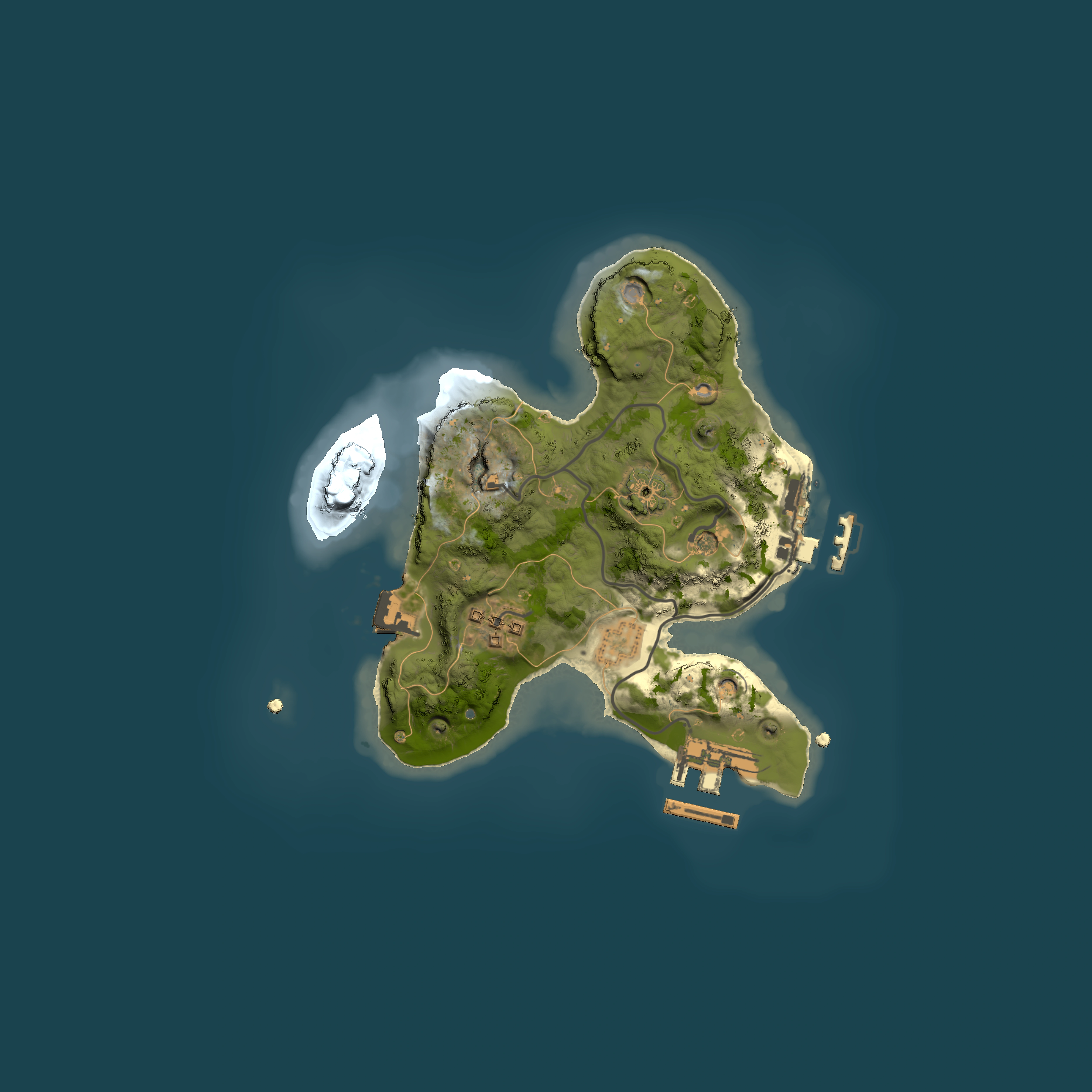 Full top-down render of Rust map seed 172472161, 2000x2000m