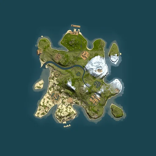 Rust map seed 1133334587, 2500x2500m top-down preview