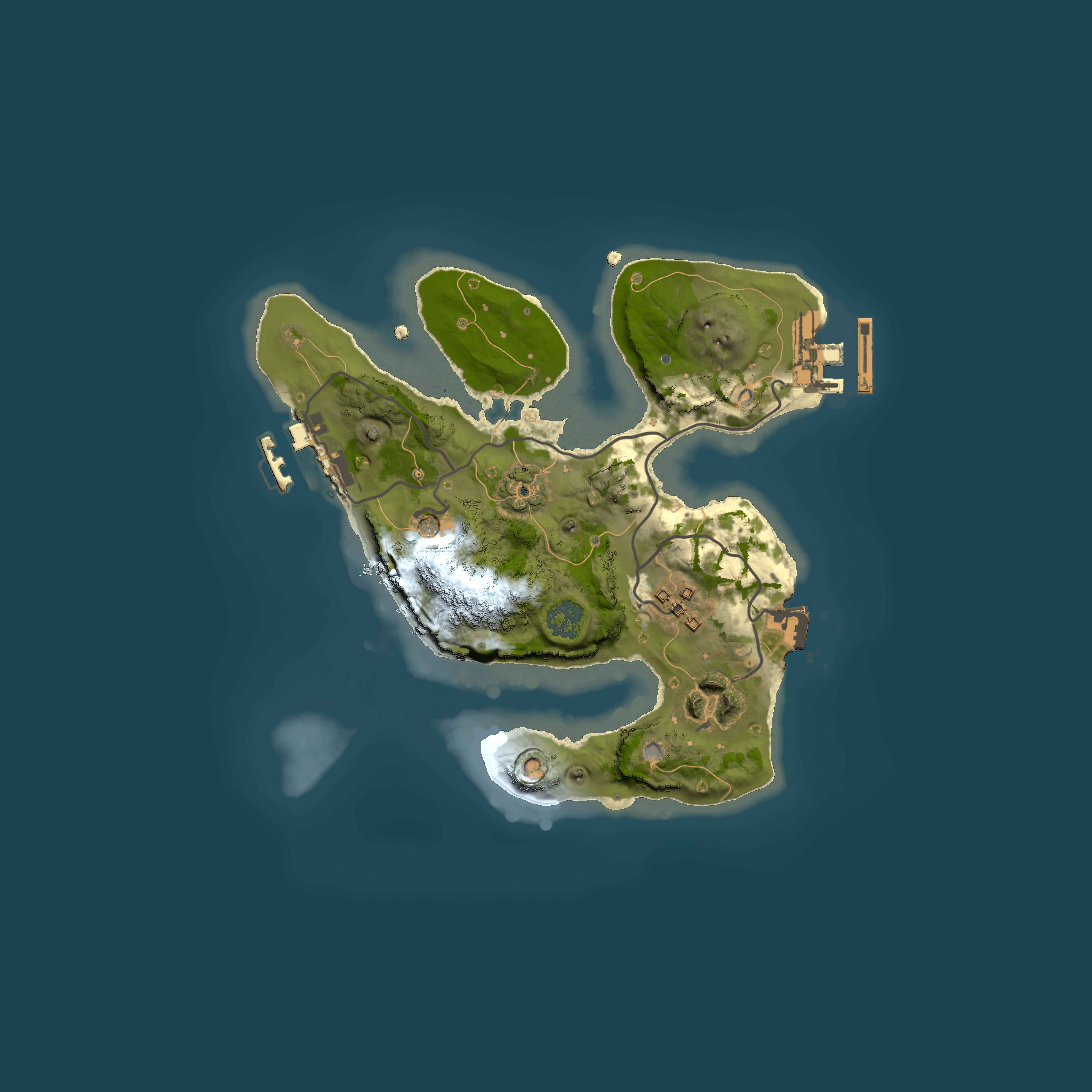 Full top-down render of Rust map seed 525986028, 2000x2000m