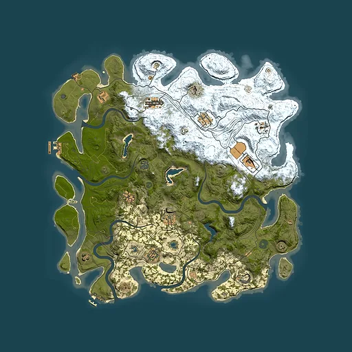 Rust map seed 141323414, 4500x4500m top-down preview