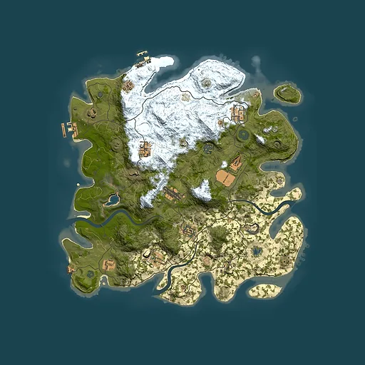 Rust map seed 611319421, 4000x4000m top-down preview