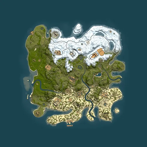 Rust map seed 104896272, 4000x4000m top-down preview
