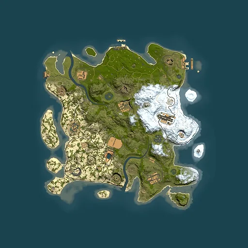 Rust map seed 172360521, 3500x3500m top-down preview