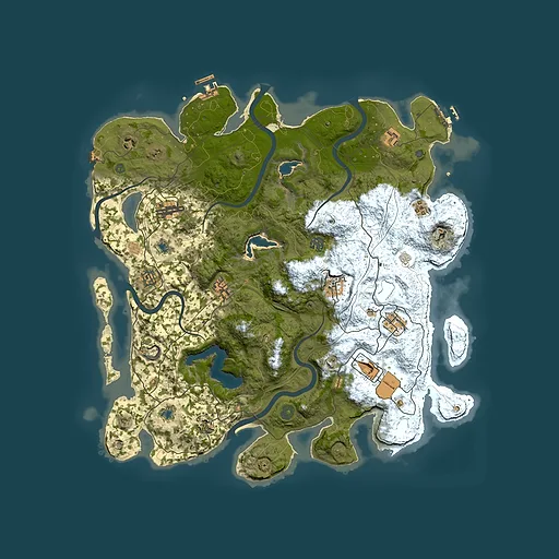 Rust map seed 691268231, 4500x4500m top-down preview