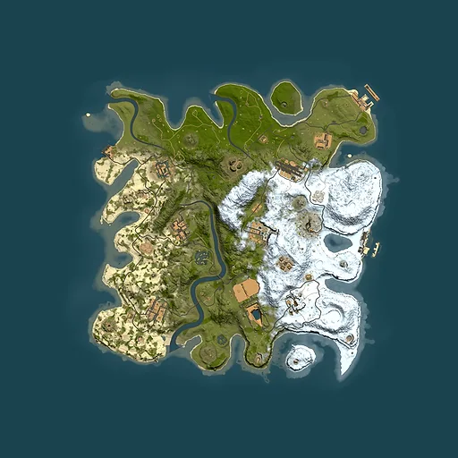 Rust map seed 577839857, 3500x3500m top-down preview