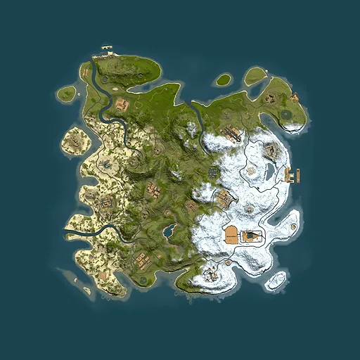 Rust map seed 334671393, 4000x4000m top-down preview