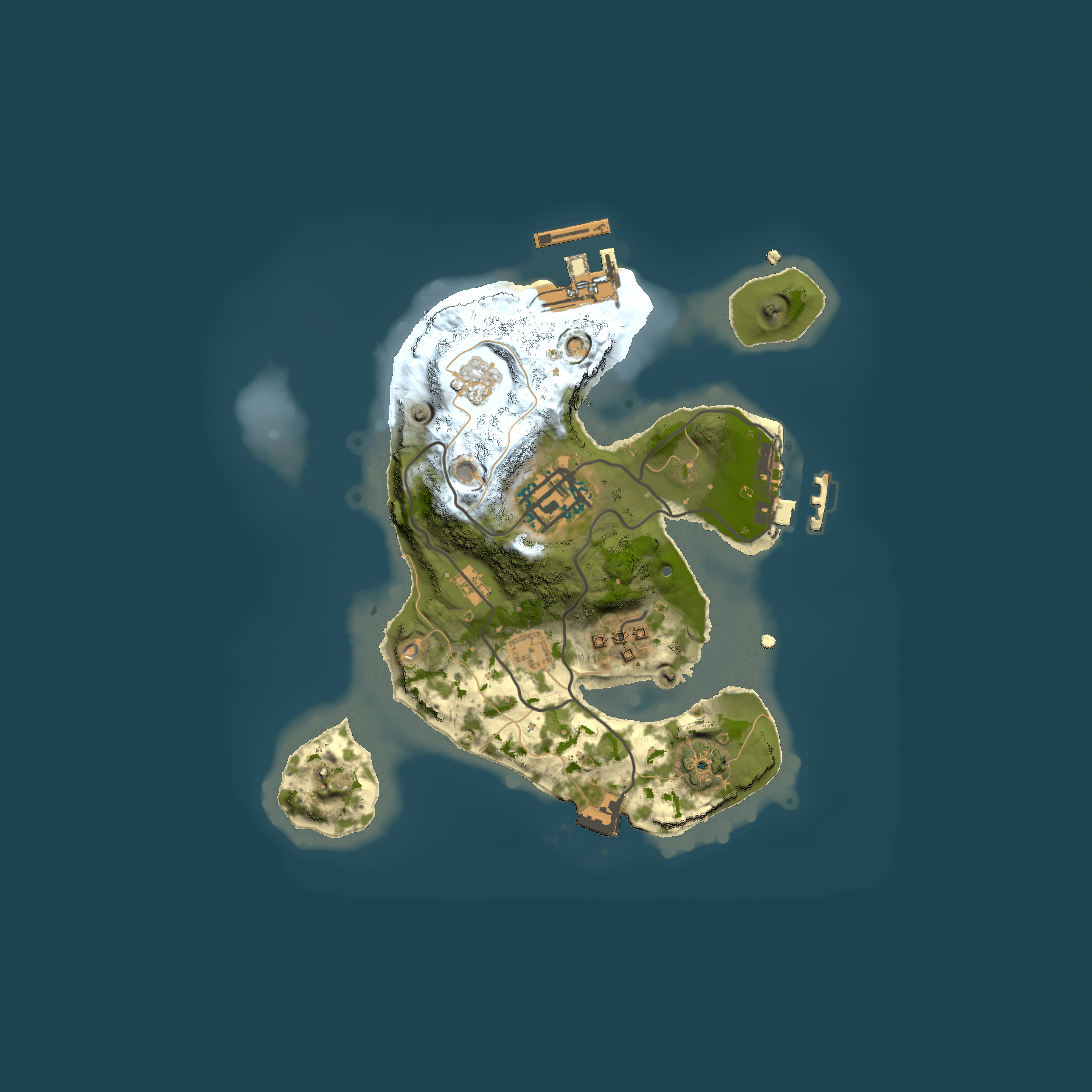 Full top-down render of Rust map seed 873268357, 2000x2000m
