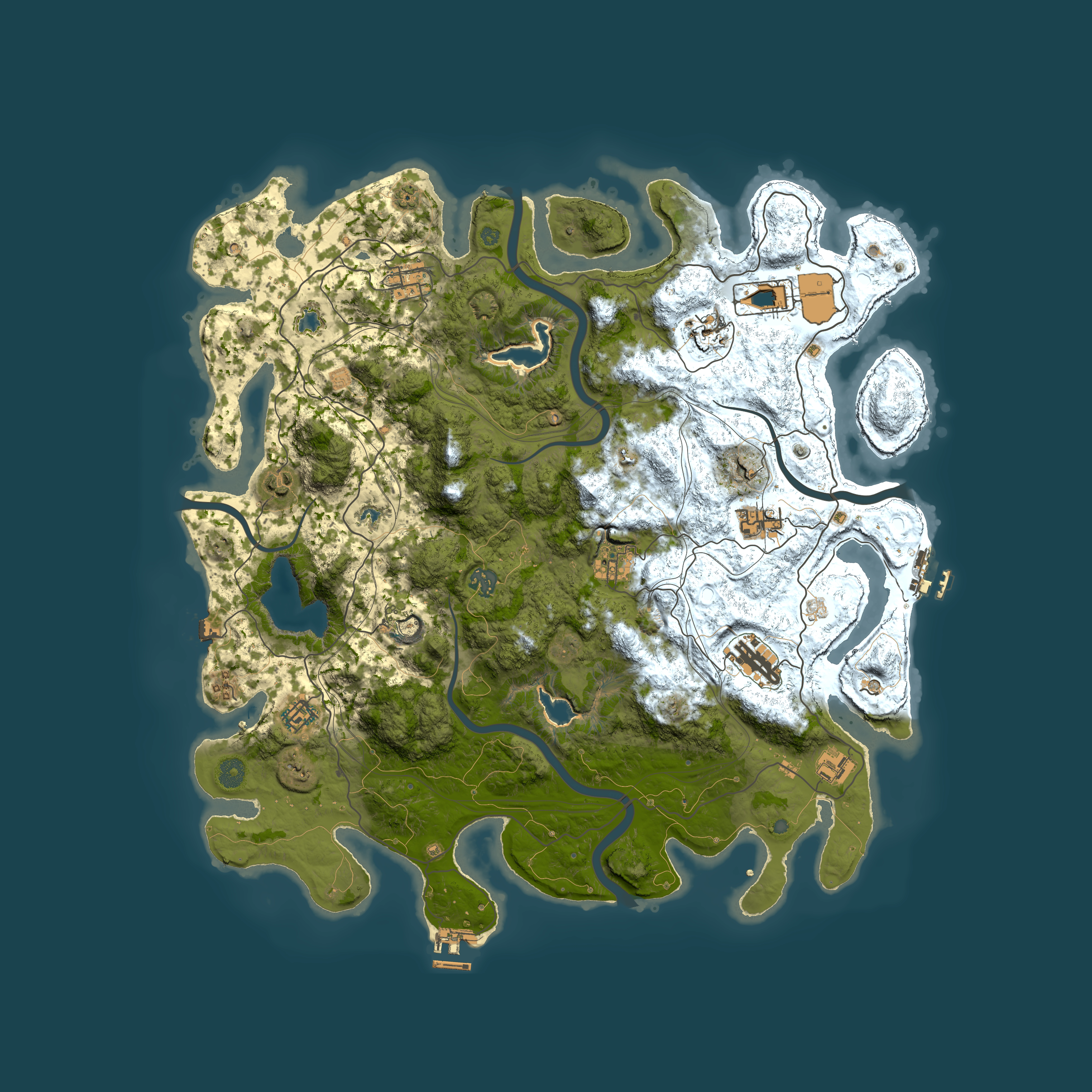 Full top-down render of Rust map seed 77890016, 4500x4500m
