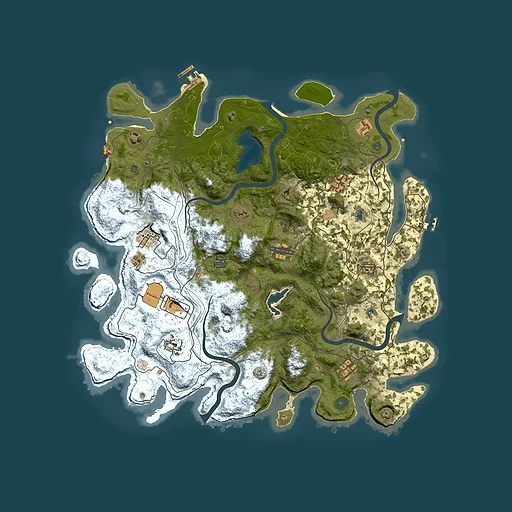 Rust map seed 970475257, 4500x4500m top-down preview