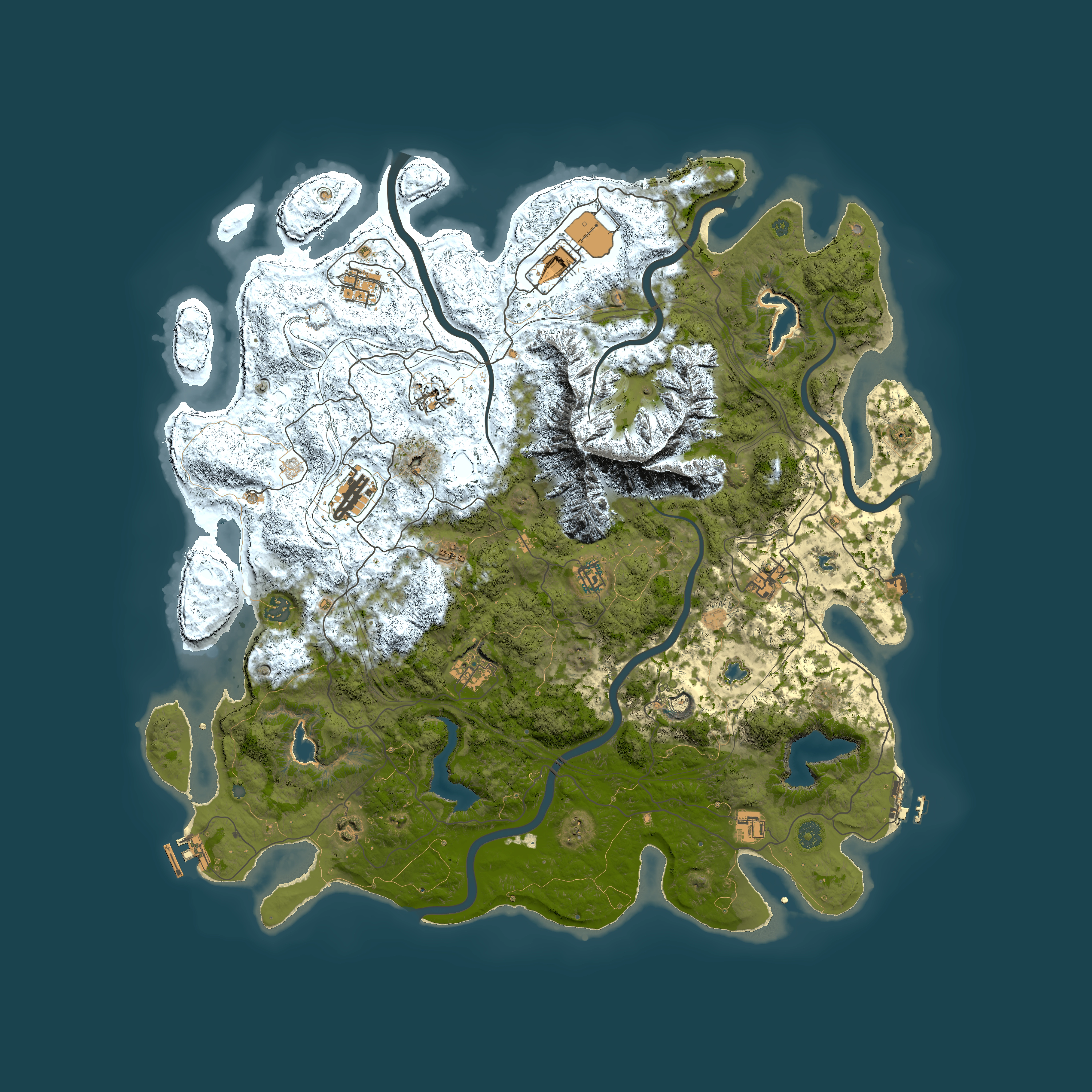 Full top-down render of Rust map seed 1215471324, 5000x5000m