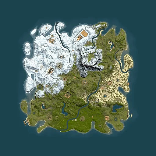 Rust map seed 1215471324, 5000x5000m top-down preview