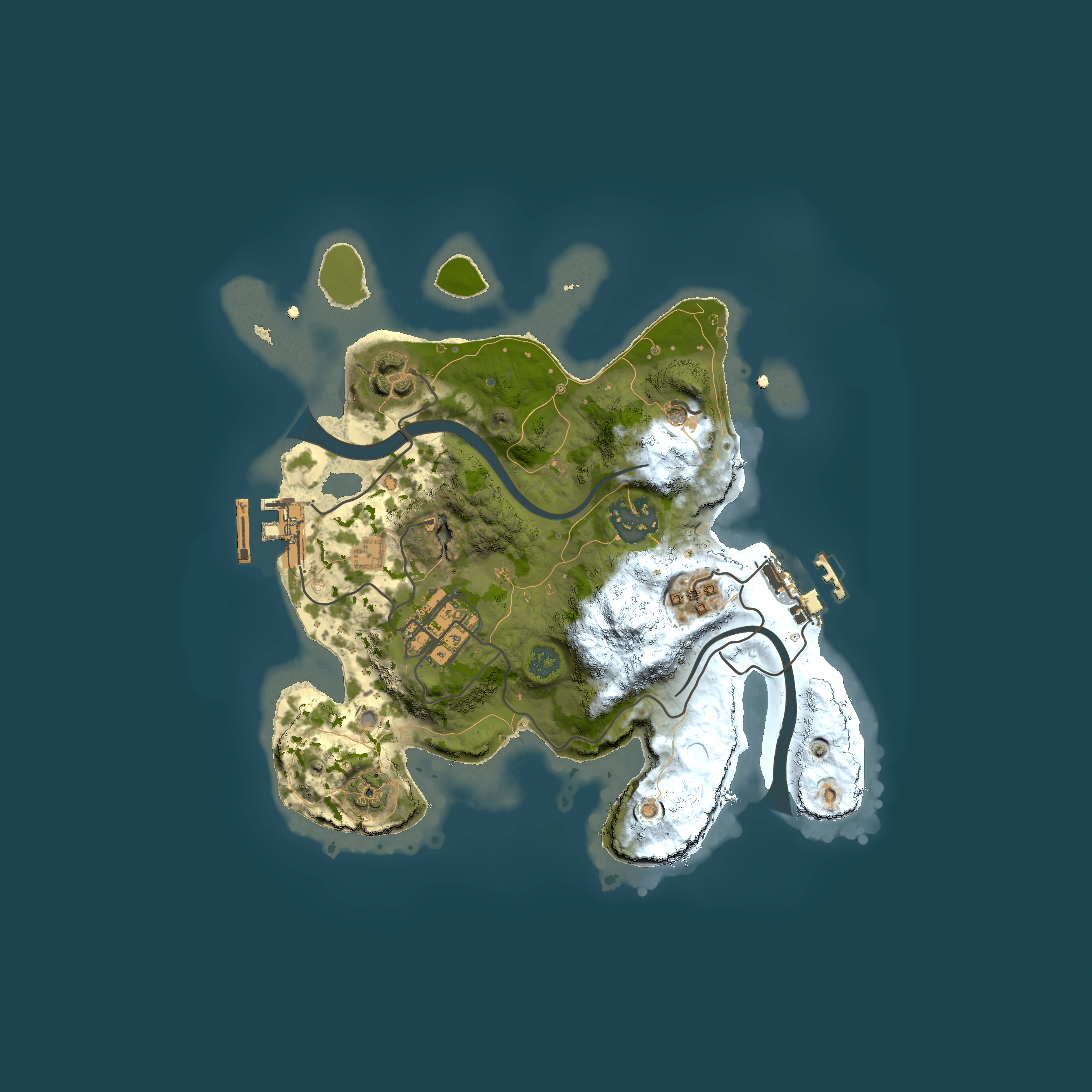 Full top-down render of Rust map seed 1062887363, 2500x2500m