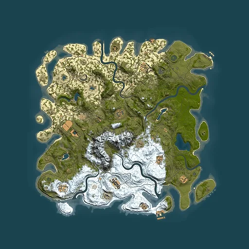 Rust map seed 1280229670, 5000x5000m top-down preview