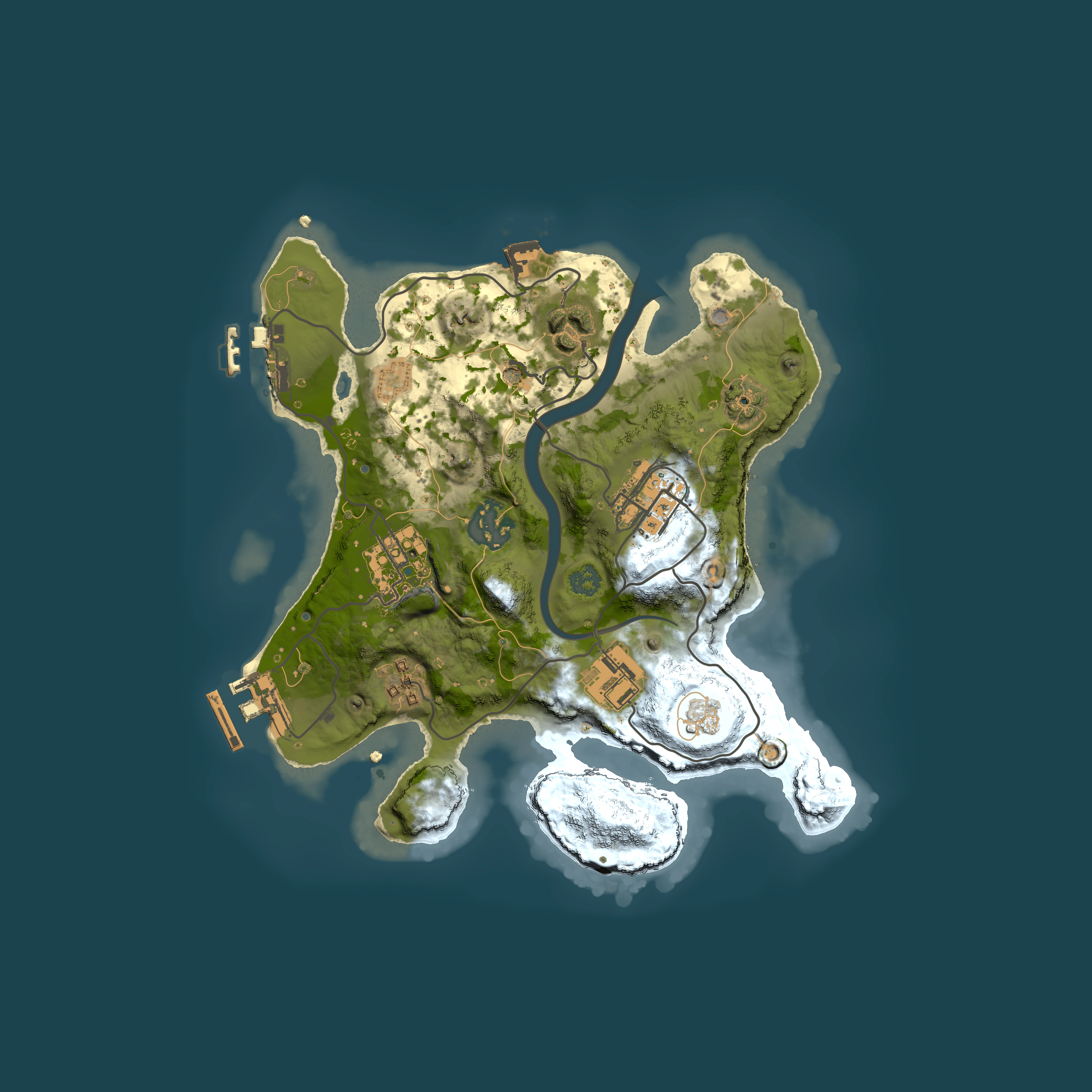 Full top-down render of Rust map seed 1897060467, 2500x2500m