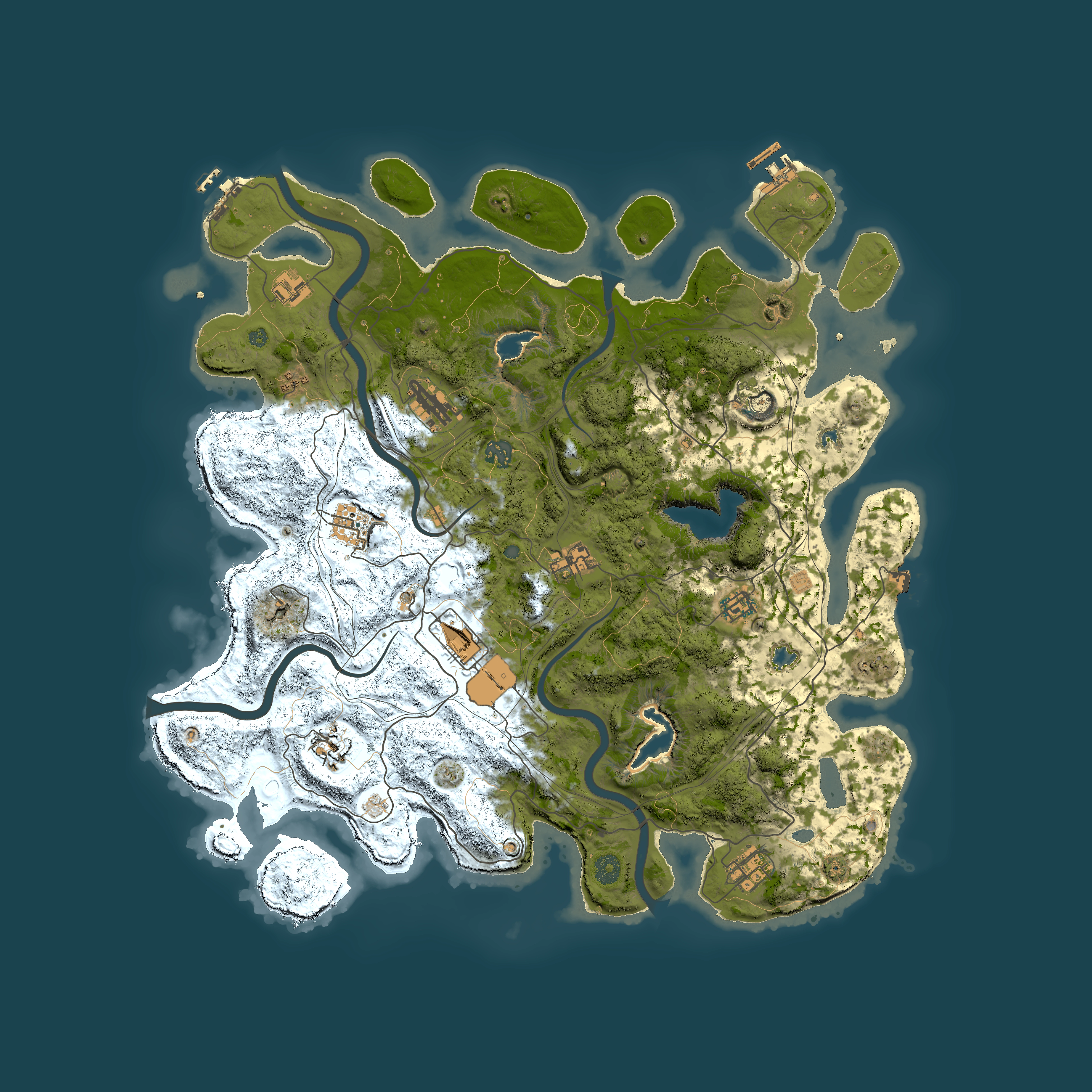Full top-down render of Rust map seed 1697808692, 4500x4500m