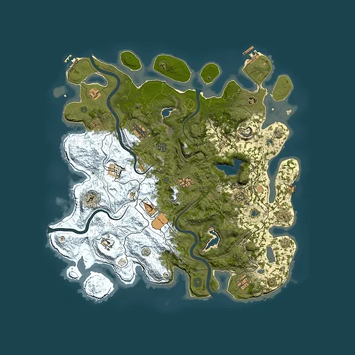 Rust map seed 1697808692, 4500x4500m top-down preview