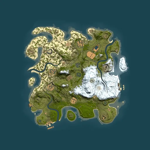 Rust map seed 1930906447, 3500x3500m top-down preview