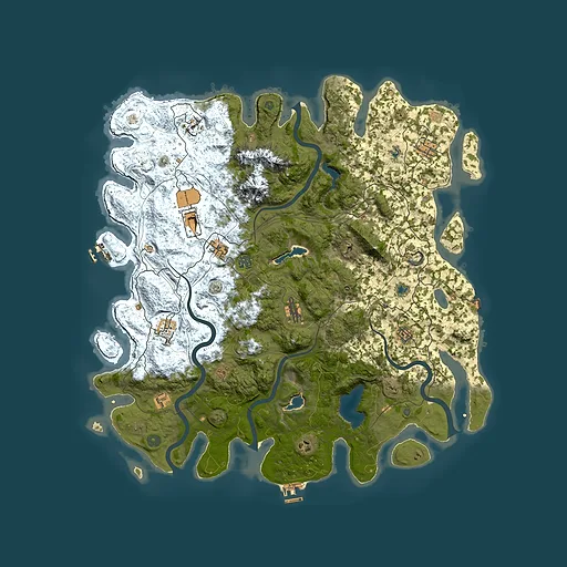 Rust map seed 718890709, 5000x5000m top-down preview