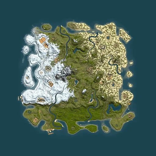 Rust map seed 1485408452, 5000x5000m top-down preview