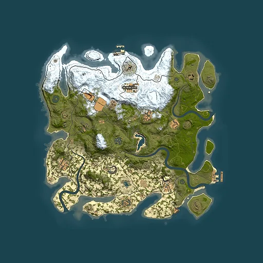 Rust map seed 1204885801, 4000x4000m top-down preview
