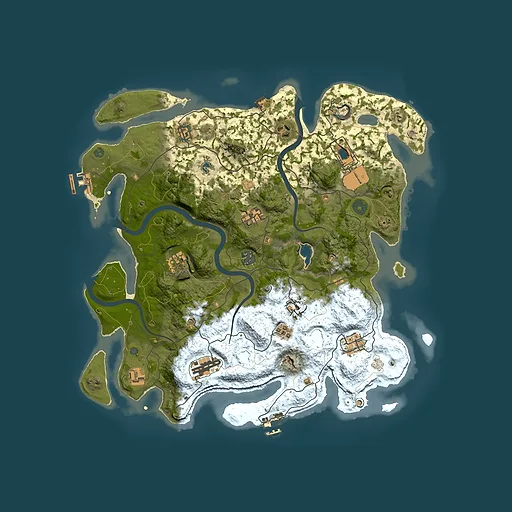 Rust map seed 1074969314, 4000x4000m top-down preview