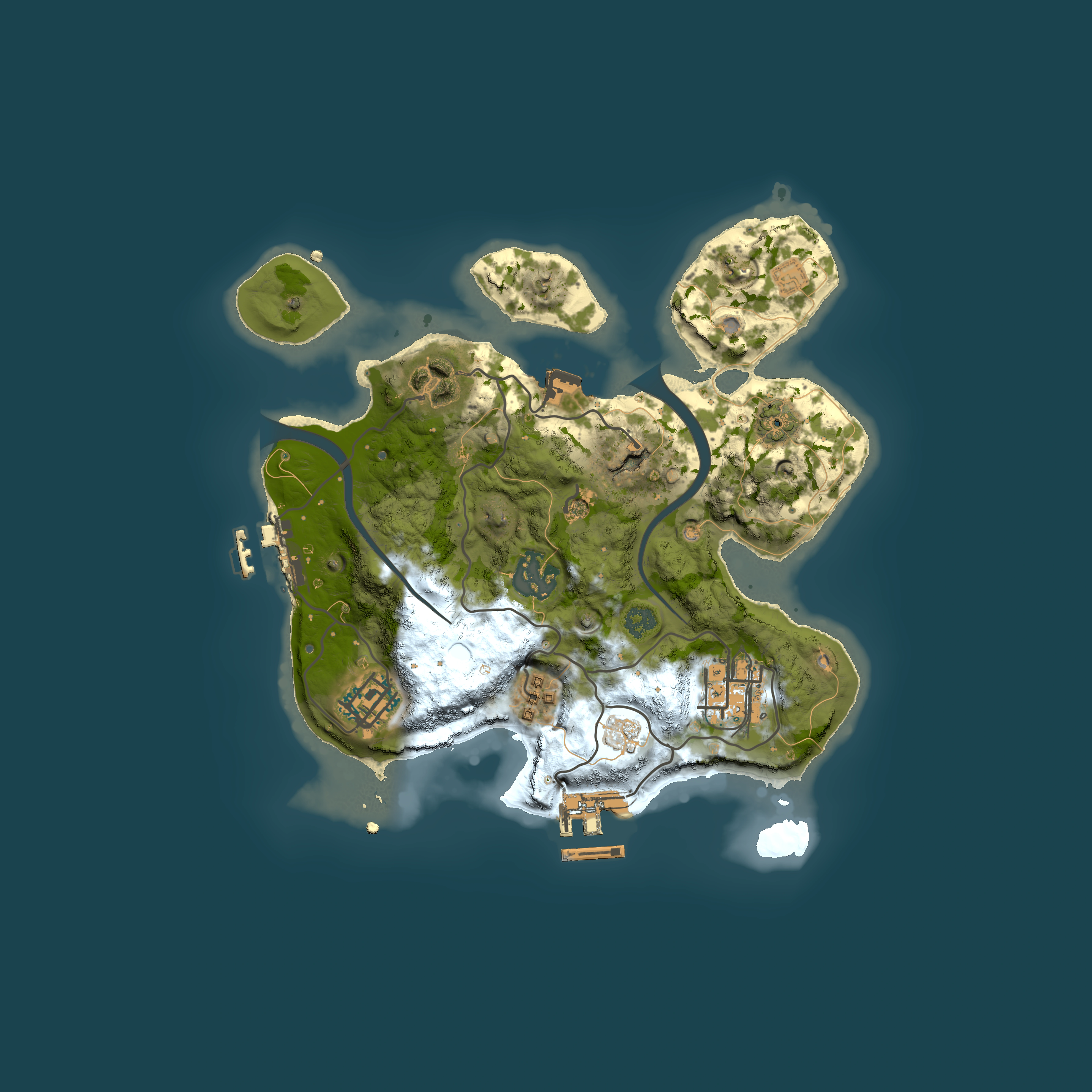 Full top-down render of Rust map seed 992869244, 2500x2500m