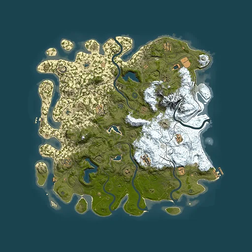 Rust map seed 1885412787, 5000x5000m top-down preview