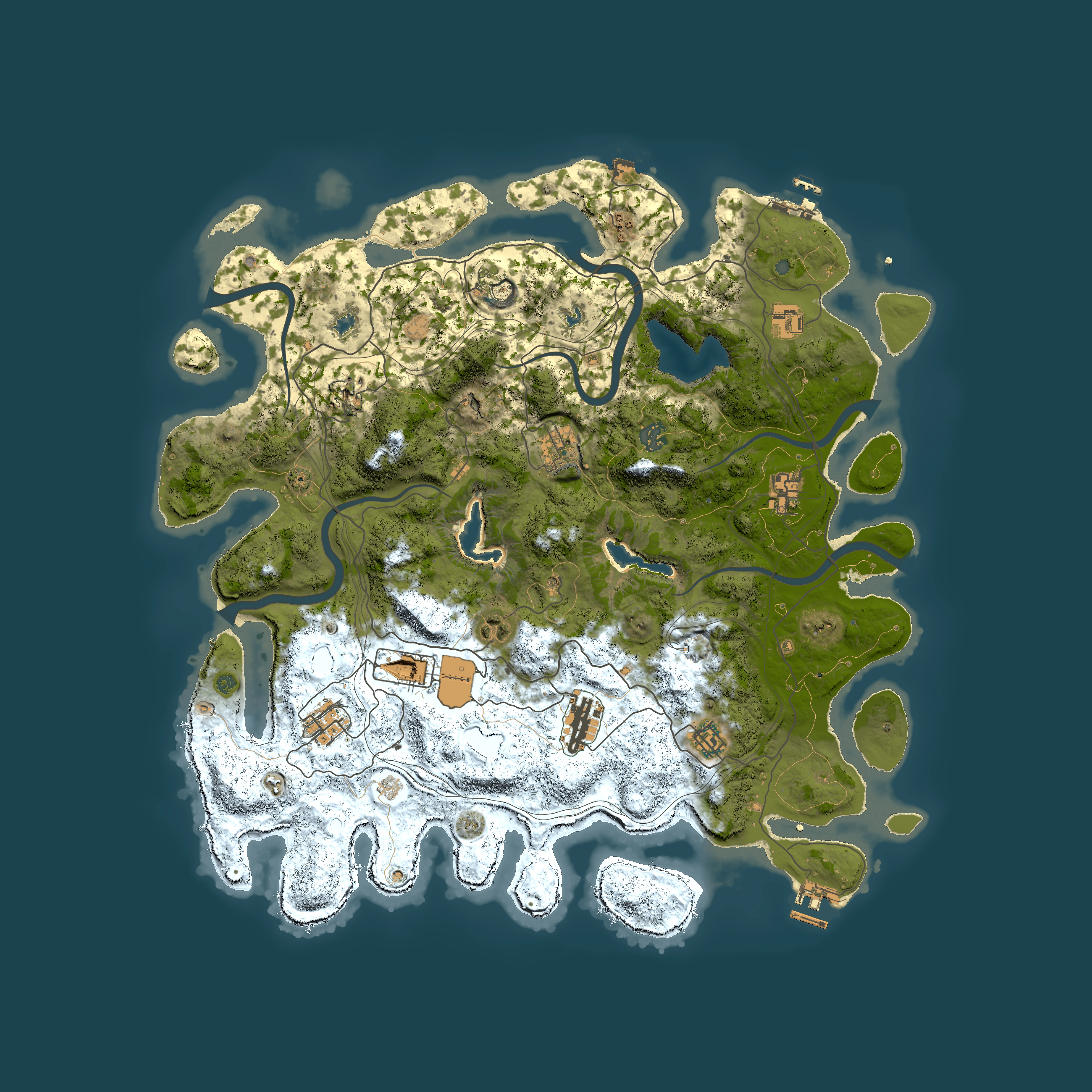 Full top-down render of Rust map seed 1214427095, 4500x4500m
