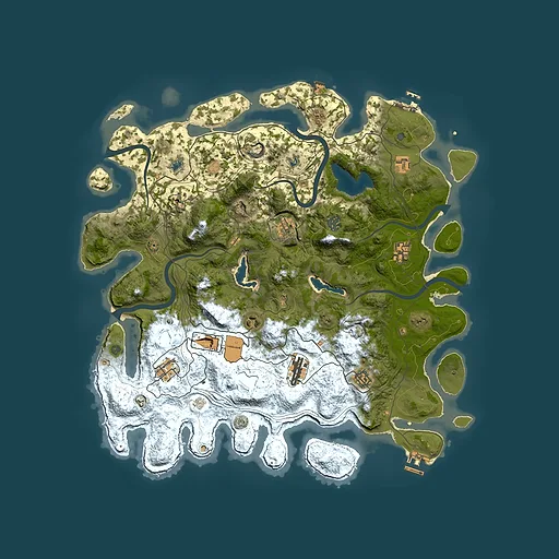 Rust map seed 1214427095, 4500x4500m top-down preview