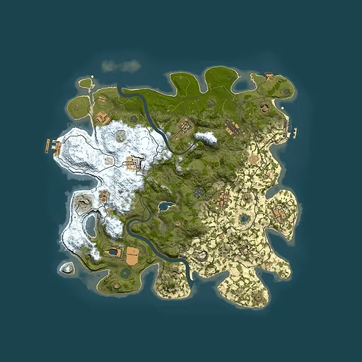 Rust map seed 1494456591, 4000x4000m top-down preview