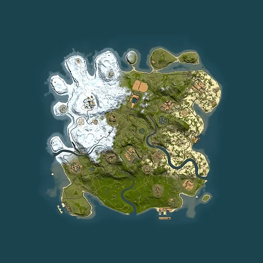 Rust map seed 1520026867, 3500x3500m top-down preview