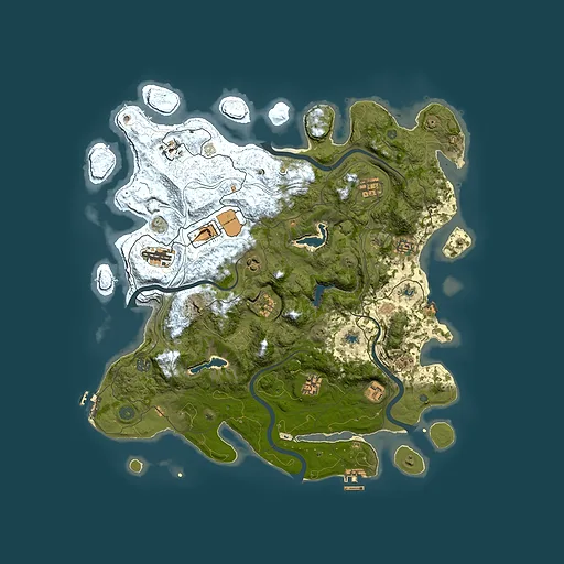 Rust map seed 365355561, 4500x4500m top-down preview