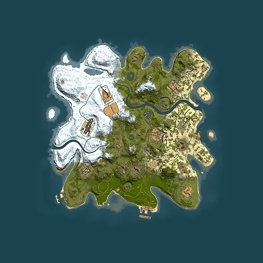 Rust map seed 646832334, 3500x3500m top-down preview