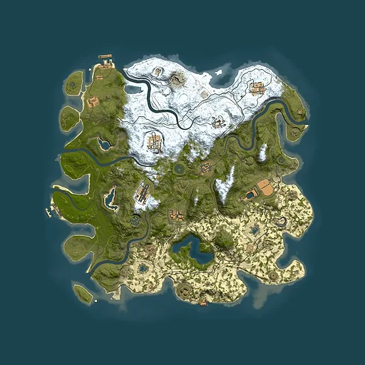 Rust map seed 1260663958, 4500x4500m top-down preview