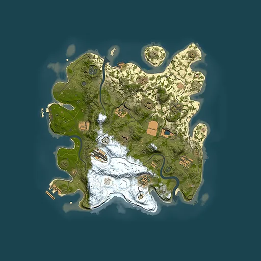Rust map seed 1603245395, 3500x3500m top-down preview