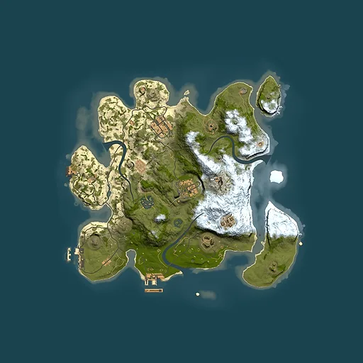 Rust map seed 278541065, 3000x3000m top-down preview