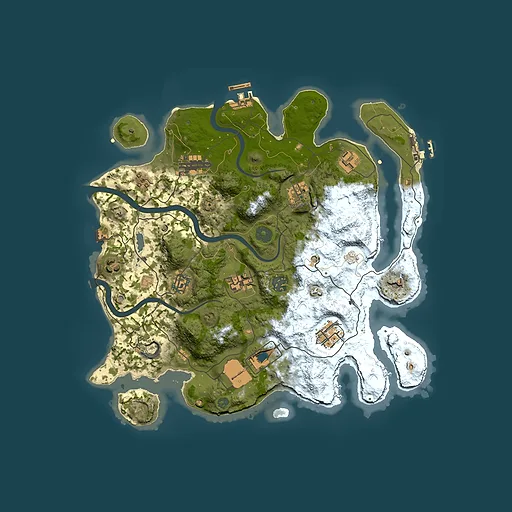 Rust map seed 2095191890, 3500x3500m top-down preview
