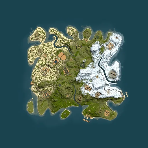 Rust map seed 2106707110, 3500x3500m top-down preview