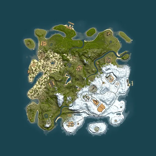 Rust map seed 373887059, 4000x4000m top-down preview