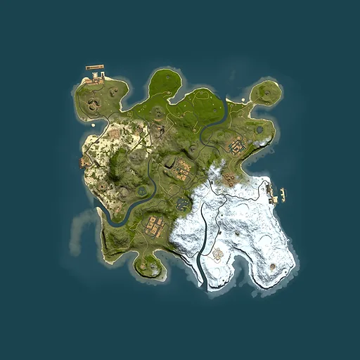 Rust map seed 184167220, 3000x3000m top-down preview