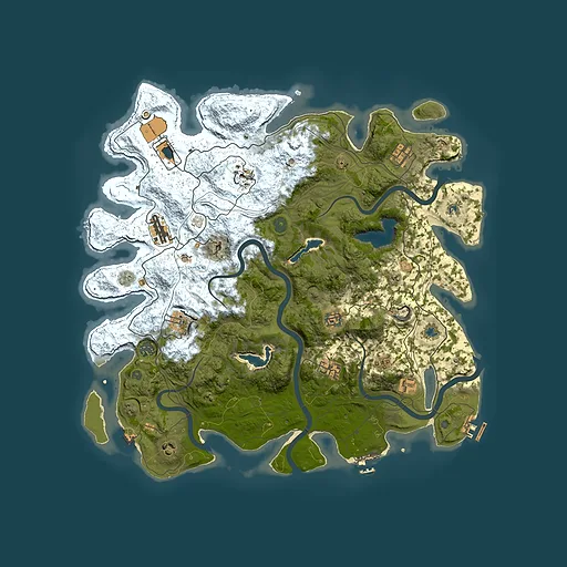 Rust map seed 643535158, 4500x4500m top-down preview