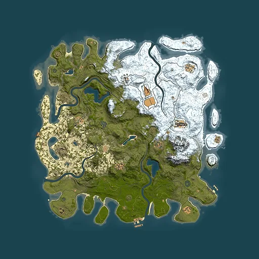 Rust map seed 1282845086, 5000x5000m top-down preview