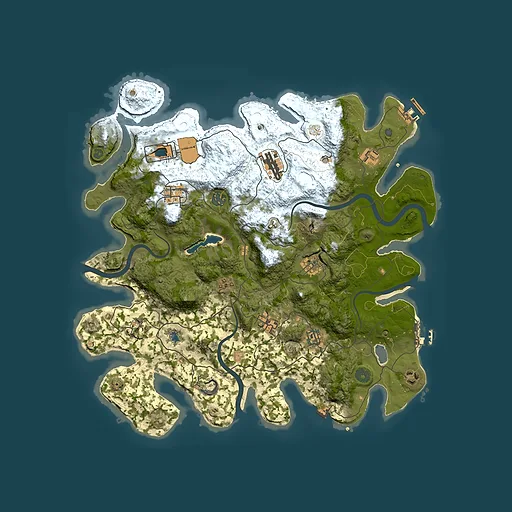 Rust map seed 764618728, 4000x4000m top-down preview