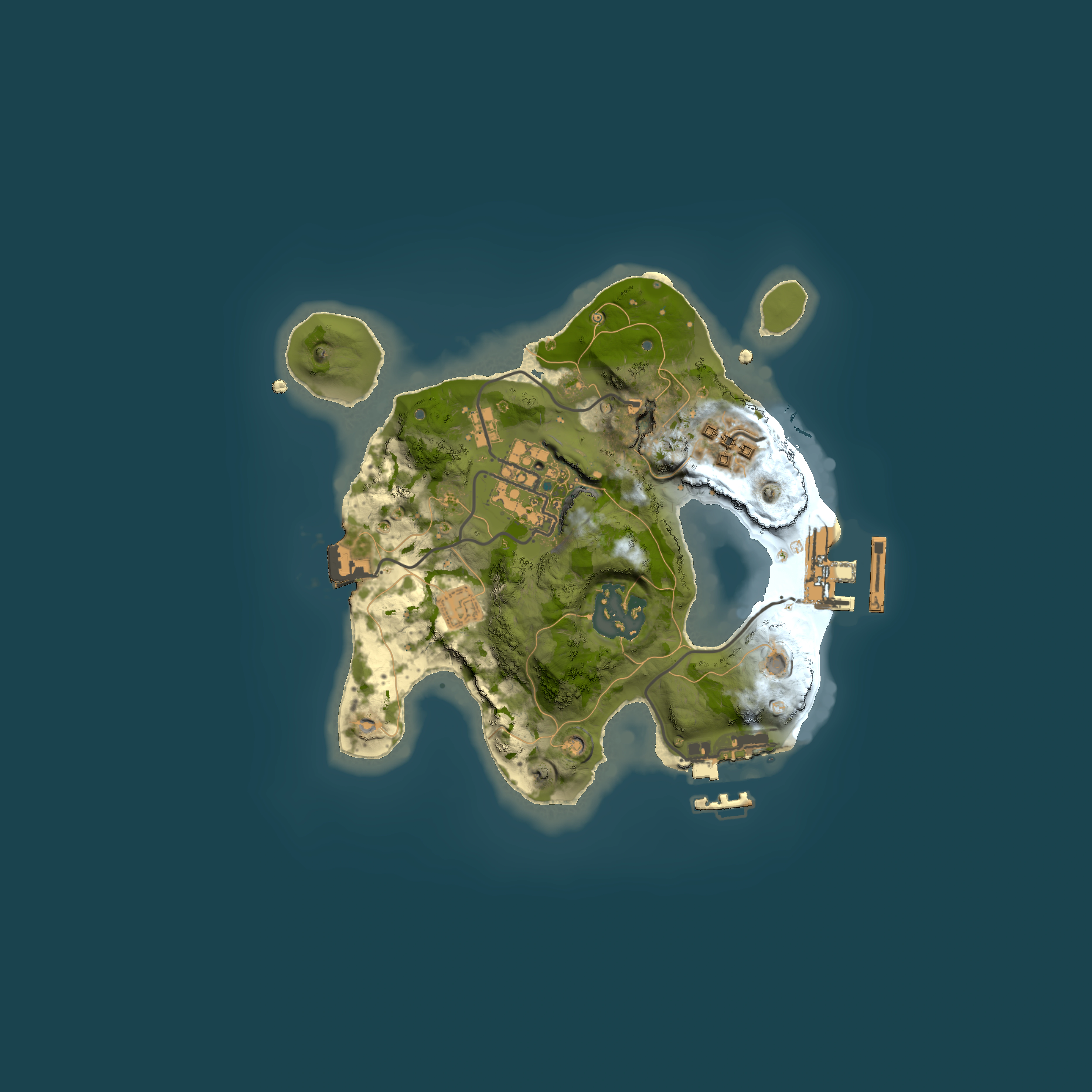Full top-down render of Rust map seed 223087808, 2000x2000m