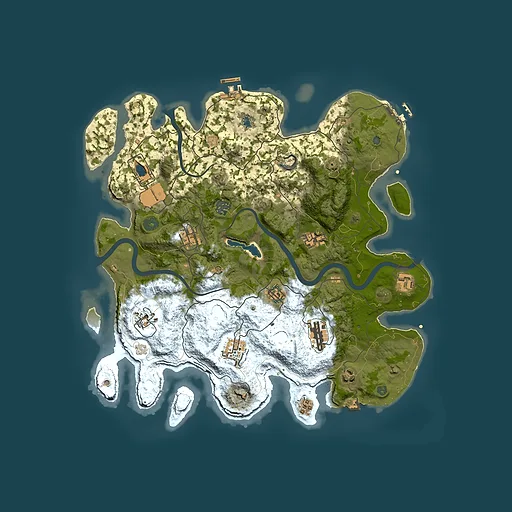 Rust map seed 36943571, 4000x4000m top-down preview