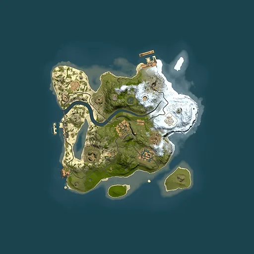 Rust map seed 964953542, 2500x2500m top-down preview