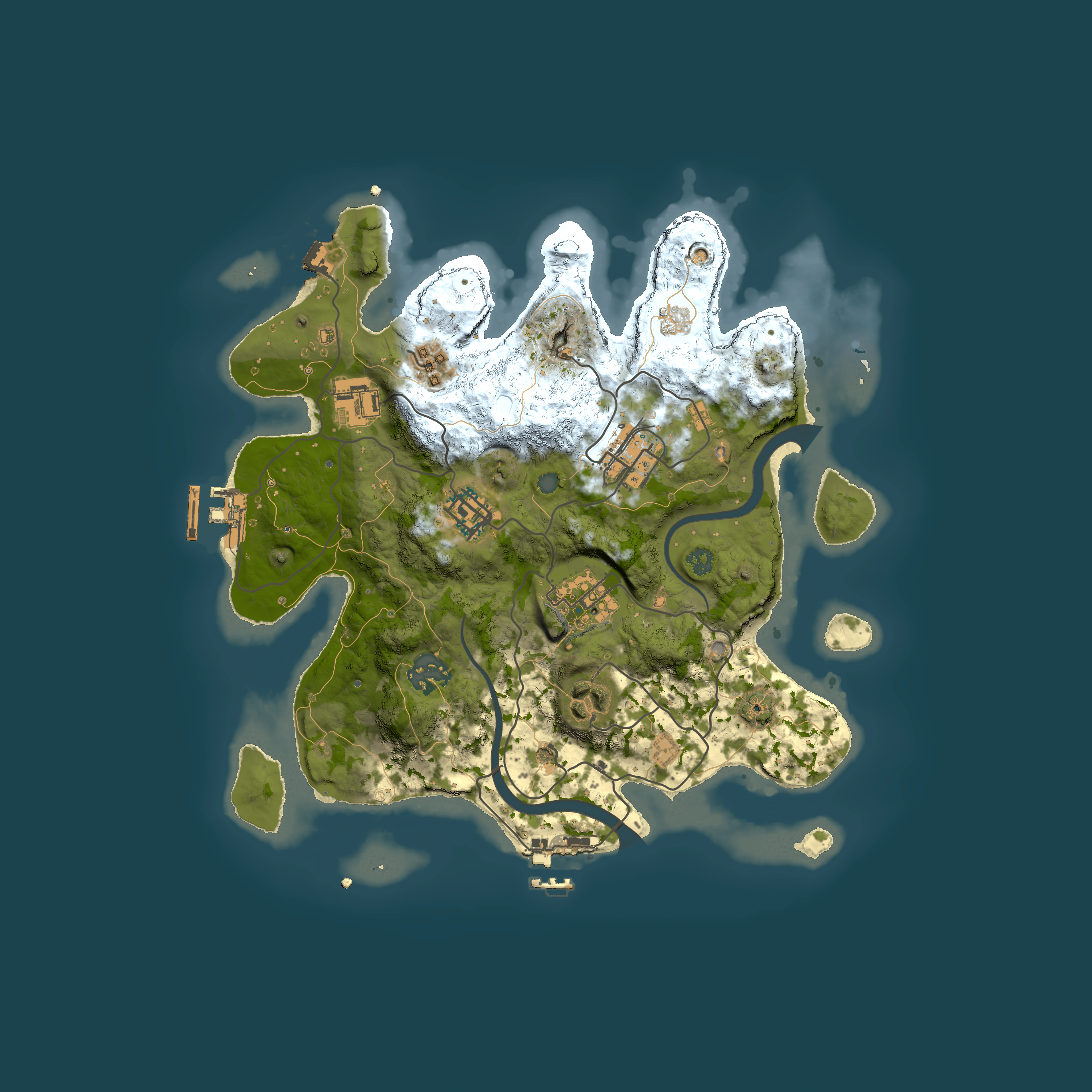 Full top-down render of Rust map seed 942000583, 3000x3000m