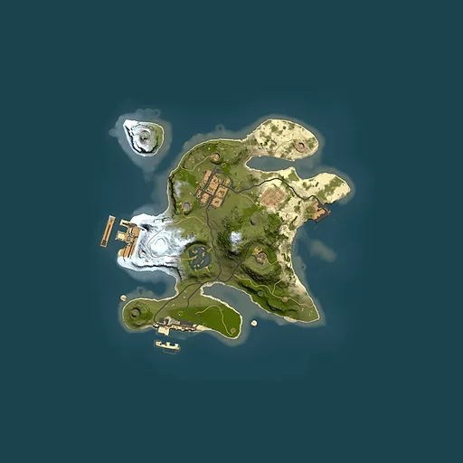 Rust map seed 464220406, 2000x2000m top-down preview