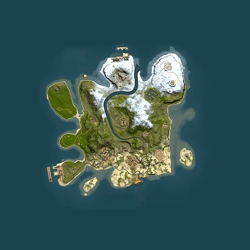Rust map seed 629289540, 2500x2500m top-down preview